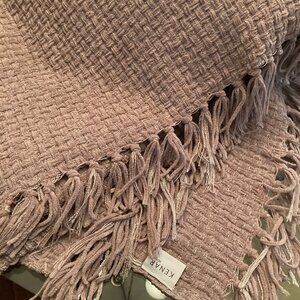 Kenar Home Dusty Rose Large Throw Blanket Fringe 66" x 50"